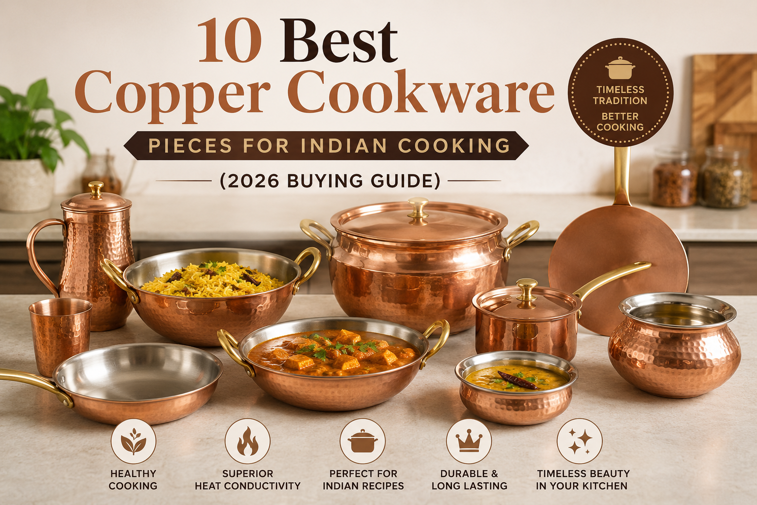 10 Best Copper Cookware Pieces for Indian Cooking (2026 Buying Guide) 10 Best Copper Cookware Pieces for Indian Cooking (2026 Buying Guide)