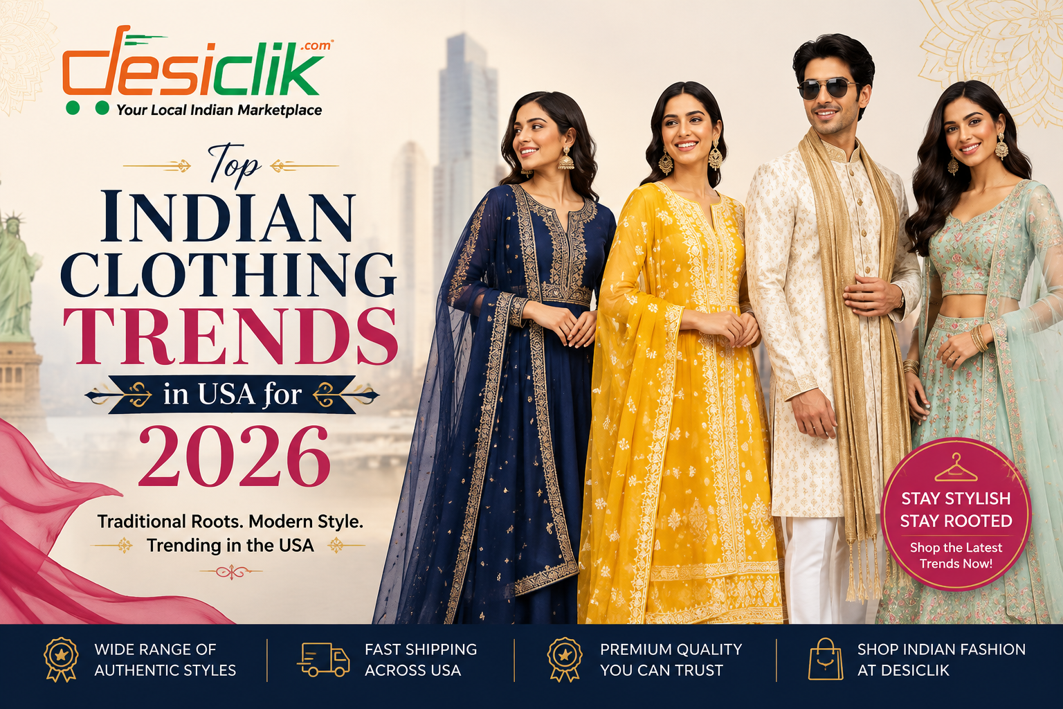 Top Indian Clothing Trends in USA for 2026 Top Indian Clothing Trends in USA for 2026