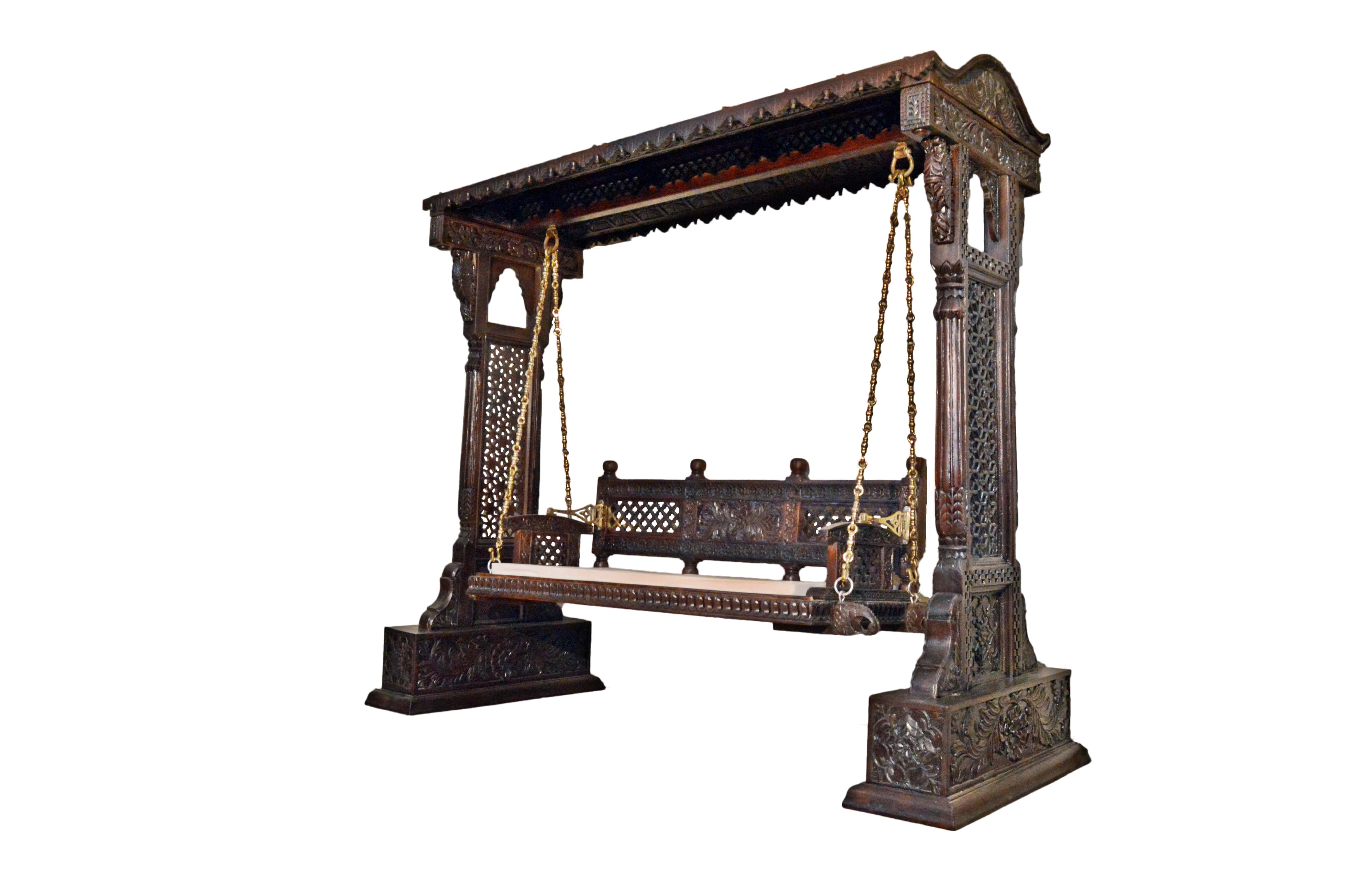 Wooden Carved Royal Swing Set, Indoor Jhula in Jaisalmer Jharokha ...