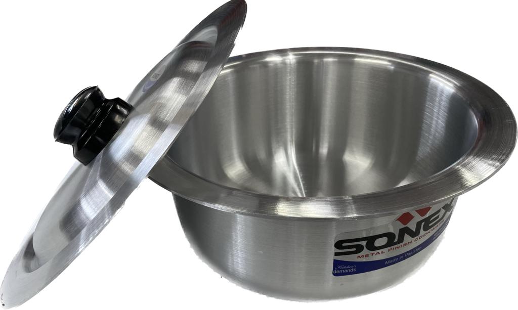 Sonex Big Aluminium Cooking Pot, Size # 10 - 40cm Diameter, 30 Ltr #53980