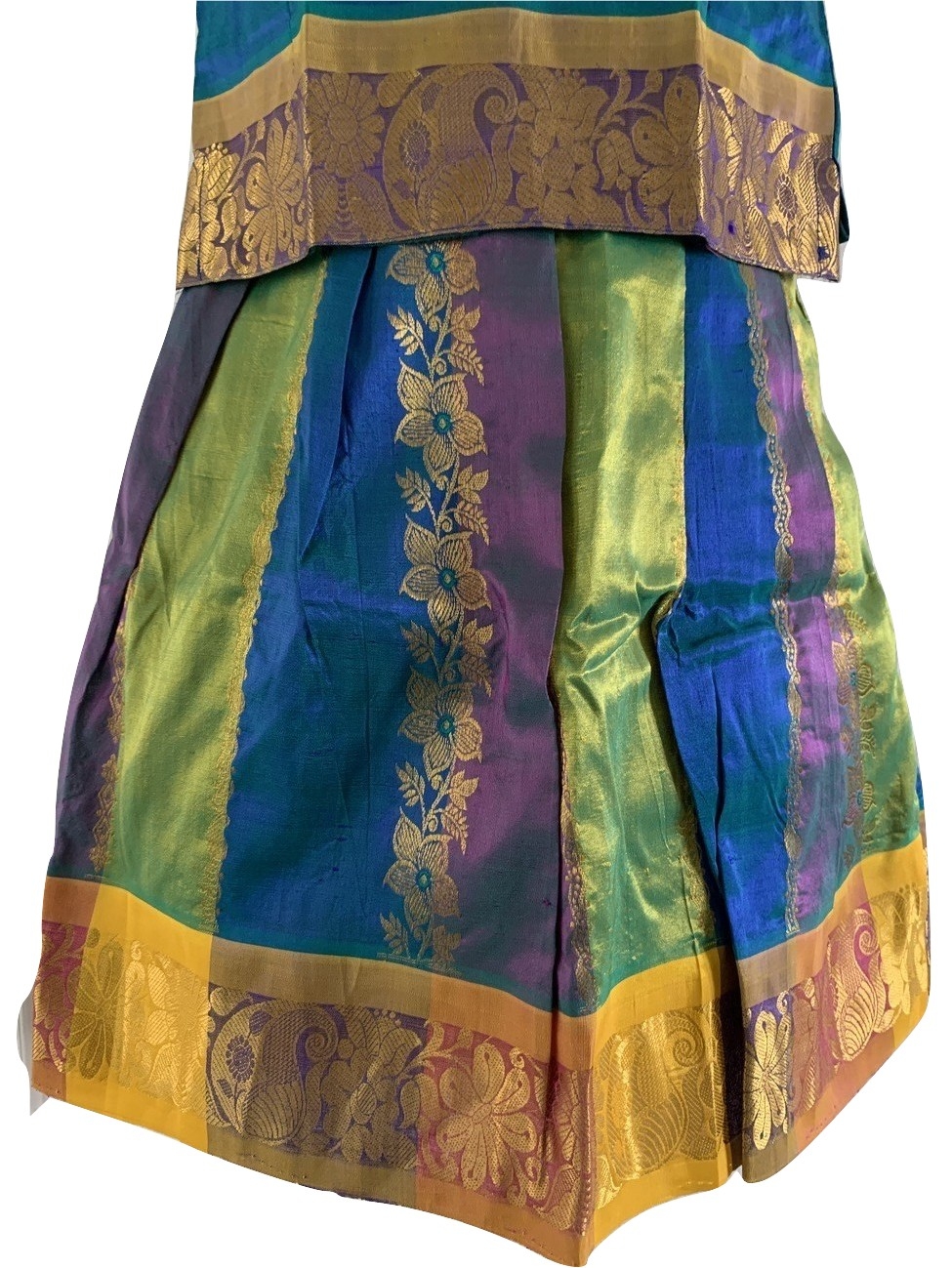 Multicolor Silk Pattu Pavada Langa Dress Girls 1 to 2 Years #33810 ...