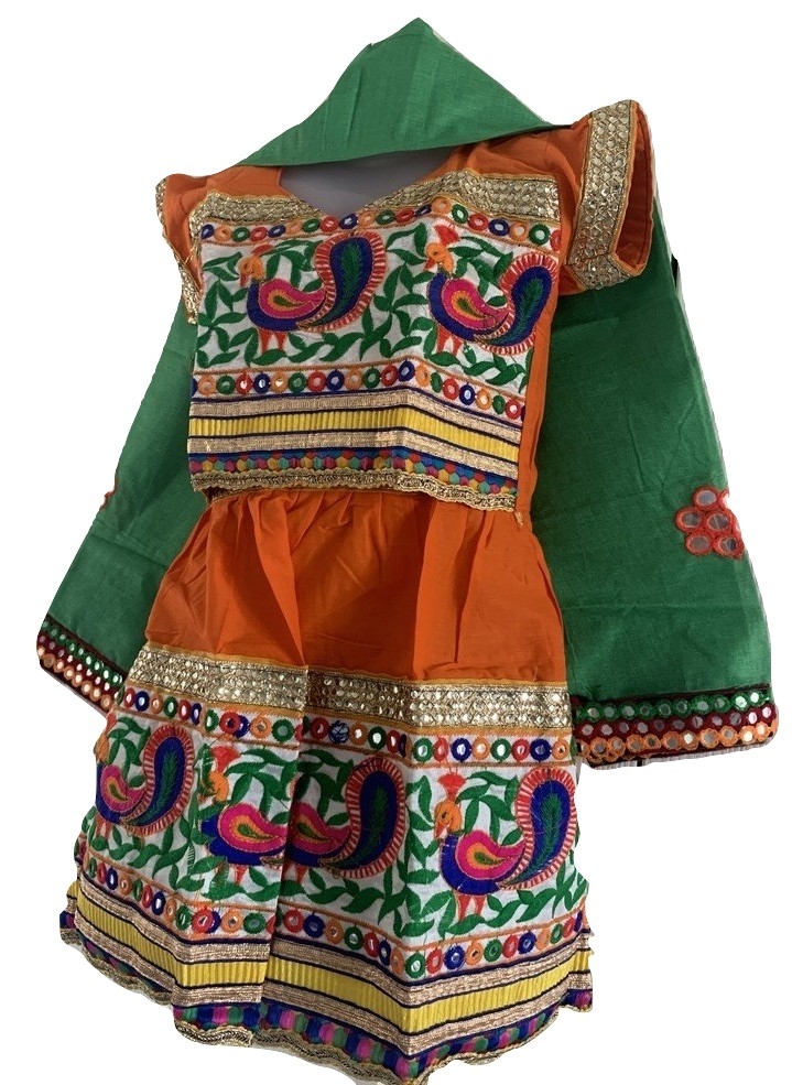 Navratri Garba Full Stitches Ghagar Choli,leghnga Choli,chania Choli Dress-cotton  - 6m - 12m at Rs 449 | Chaniya Choli | ID: 2850786197688