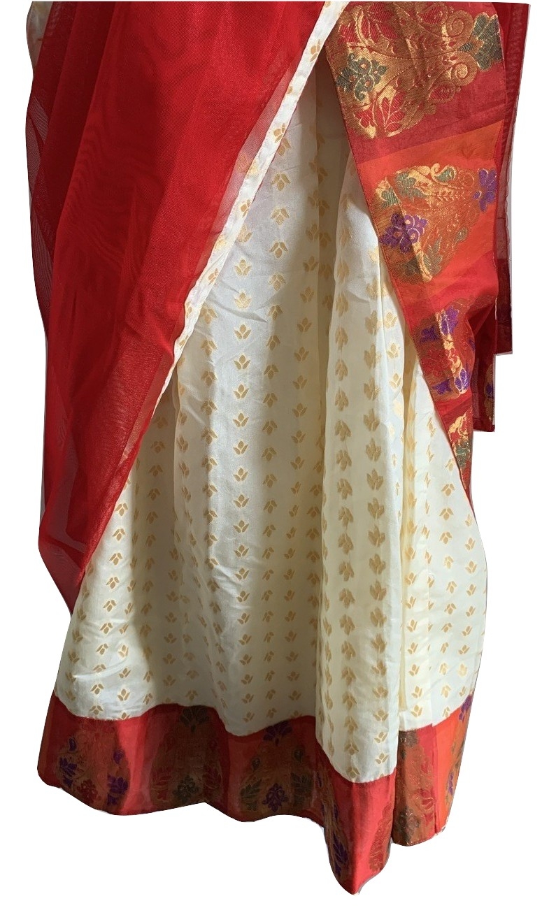 Shop Exquisite Red Banarasi Meenakari Saree at Jhakhas.com