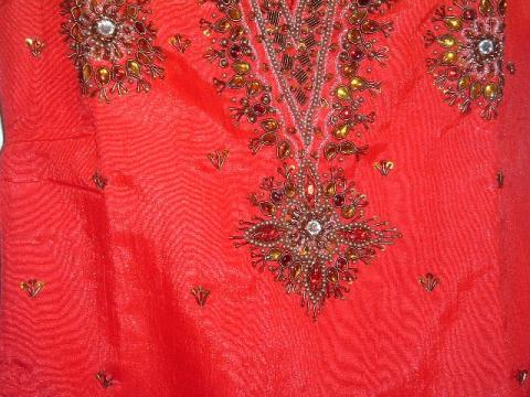 Crushed Silk Lehenga Choli In Orange & Red For Teen Girls #18395 | Buy ...