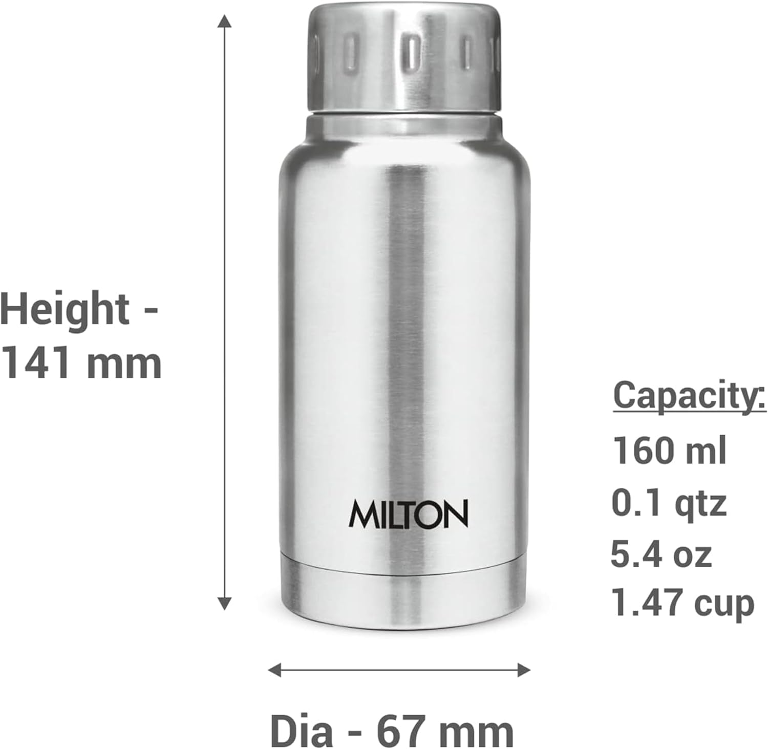 Milton Thermosteel Elfin 750, Vacuum Insulated Flask, 750 ml | 25 oz ...