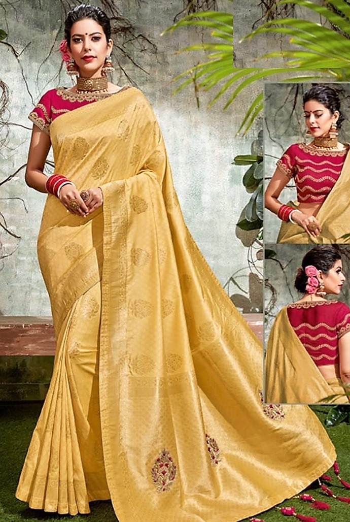 Buy Gold Yellow Leheriya Saree Online – Vasansi Jaipur