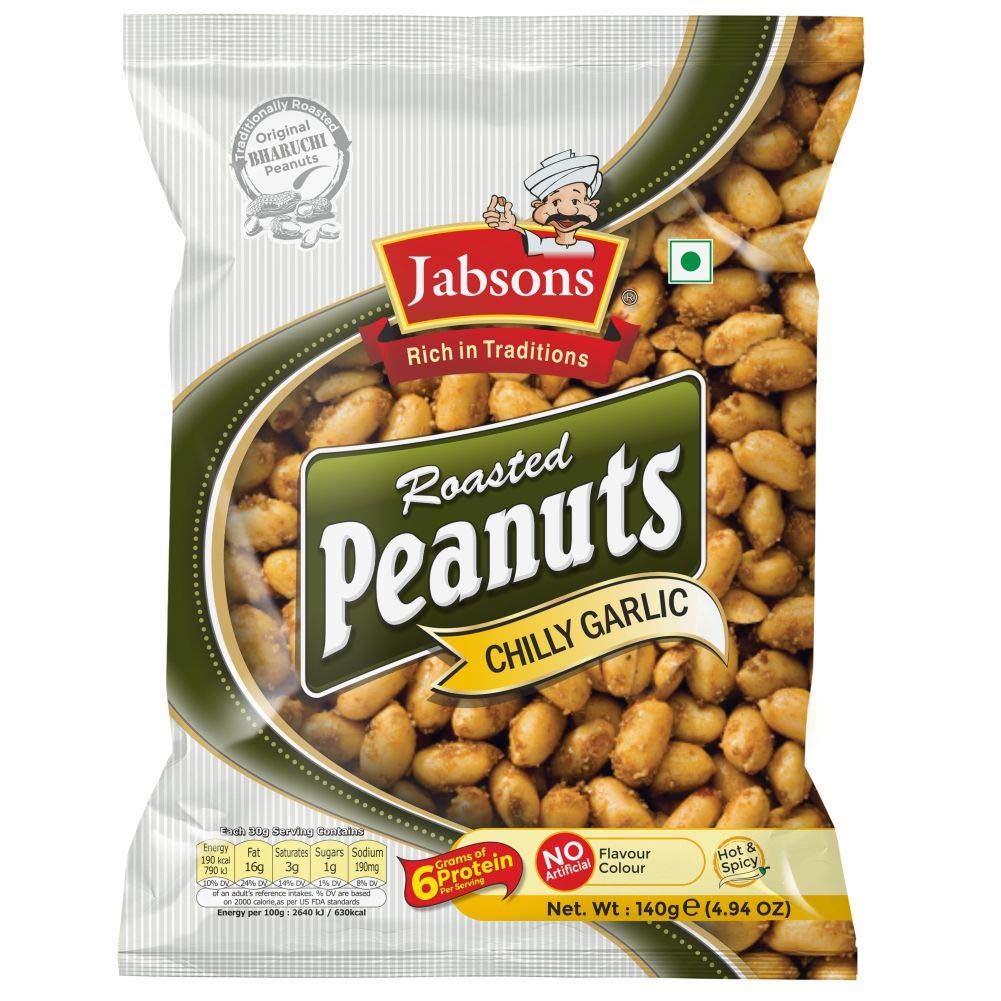 Jabsons Roasted Peanuts Chilli Garlic 140 Gms 46810 Buy Indian