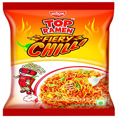 Nissin -top Ramen Fiery Chilli Noodles 280 gms #50319 | DesiClik.com, USA