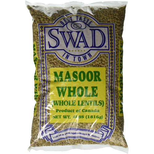 Swad Masoor Whole (Whole Lentls) 4Lbs #53378 | DesiClik.com, USA