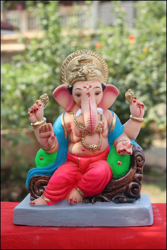 Eco-Friendly Clay Ganesh Idols 15 inches for Ganesh Chaturthi (EF27 ...