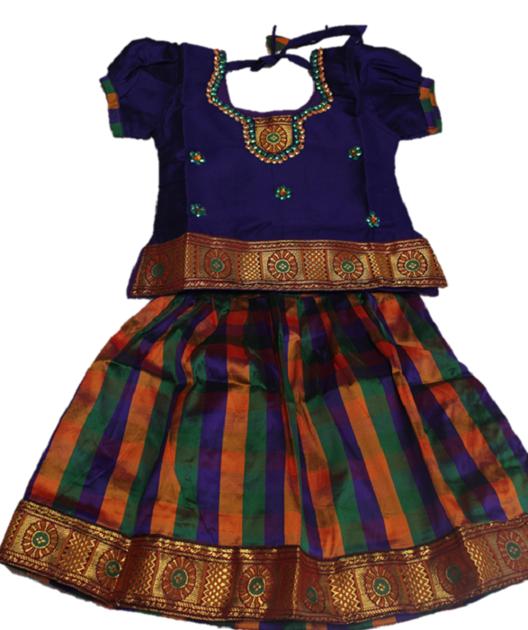 Ready to Wear Pattu Pavadai for 8 to 9 Year Girls #26496 | Buy Kids ...