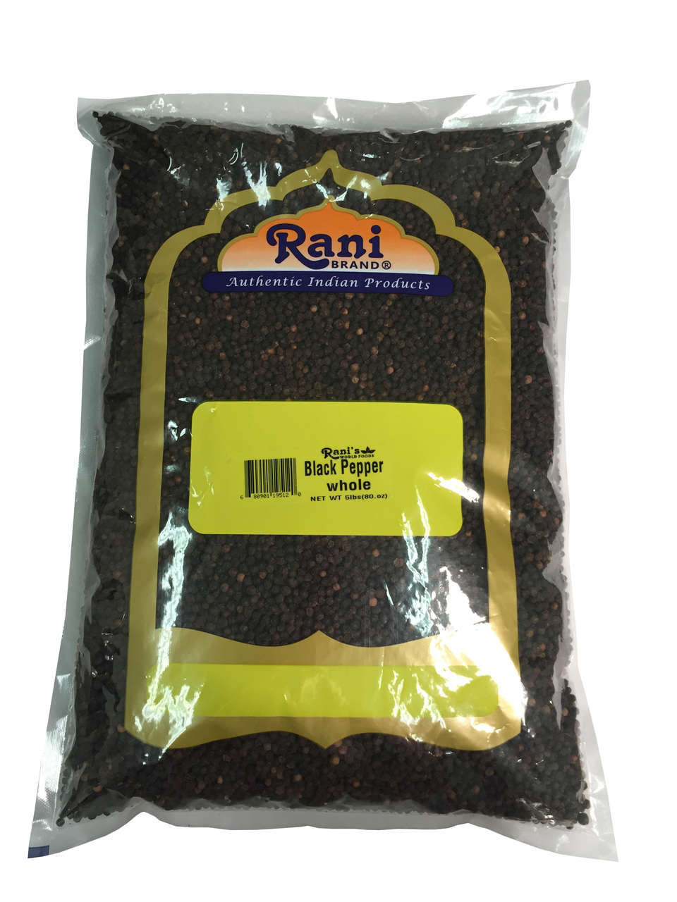 Rani Black Pepper Whole 5lbs (2.27kg) Bag #40177 | Buy Indian Spices Online