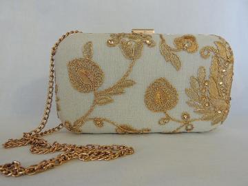 clutch paisley gold elegant