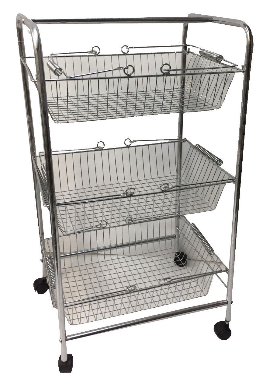 Stainless Steel Portable Fruit Basket Utility Cart 3 Tier Large 31949 Buy Online Desiclik Com Usa