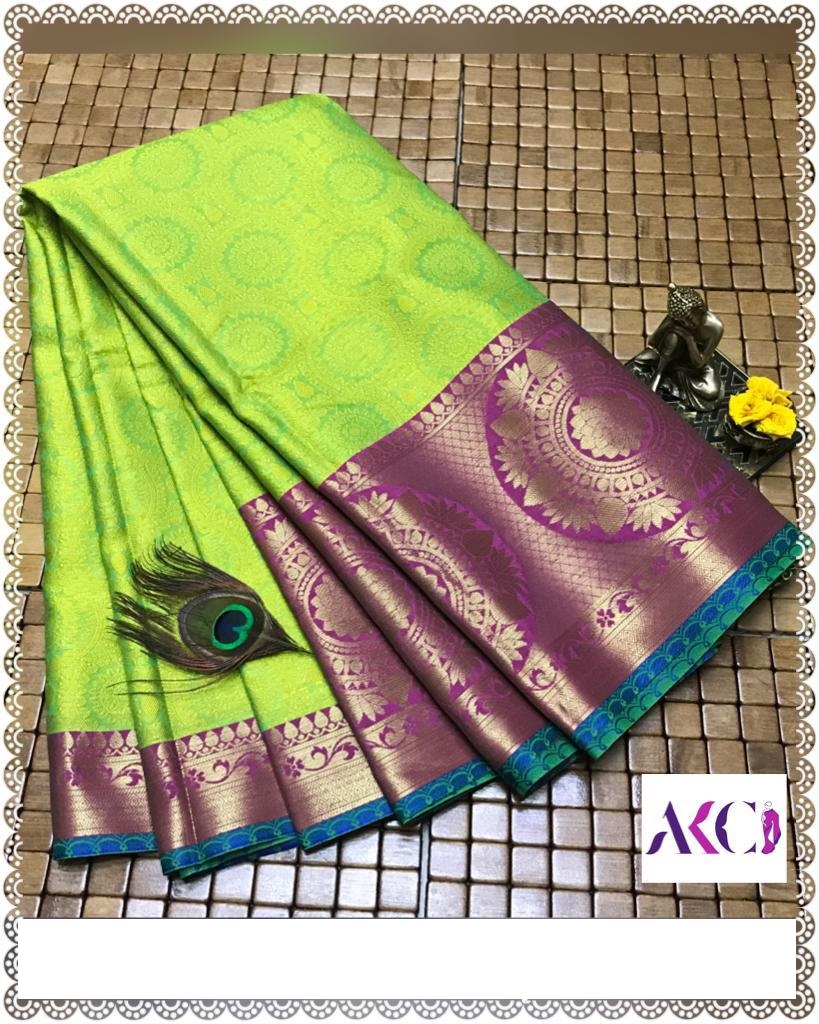 Sarees | Brocket Silk Saree- No Blouse | Freeup