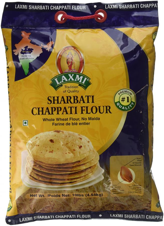 Laxmi Sharbati Chapati Flour 10 lbs #45176 | DesiClik.com, USA