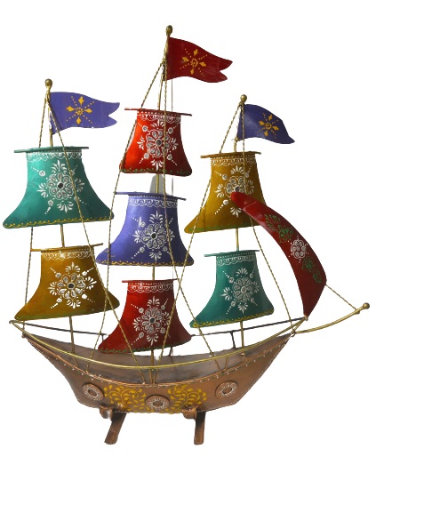 Colorful Metal Ship Statue for Nautical Themed Home Decor #56924 ...