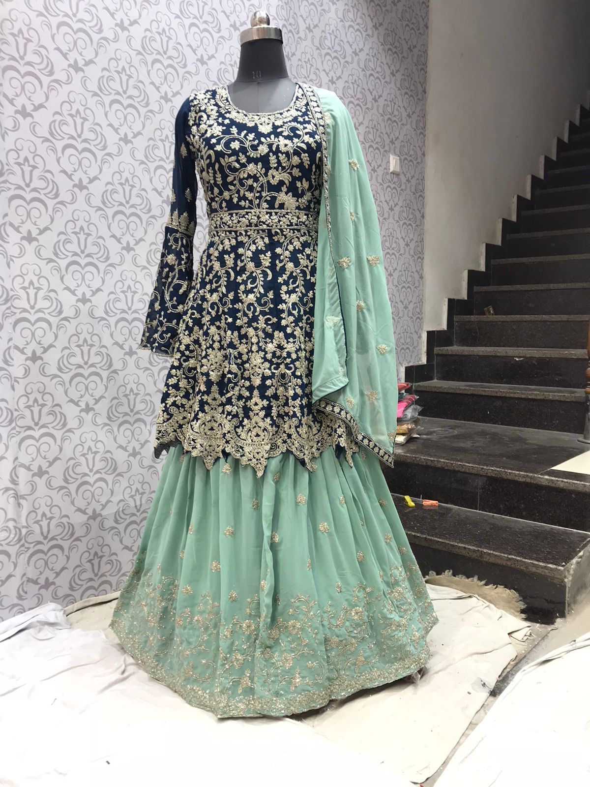 Lehenga With Long Choli | Maharani Designer Boutique