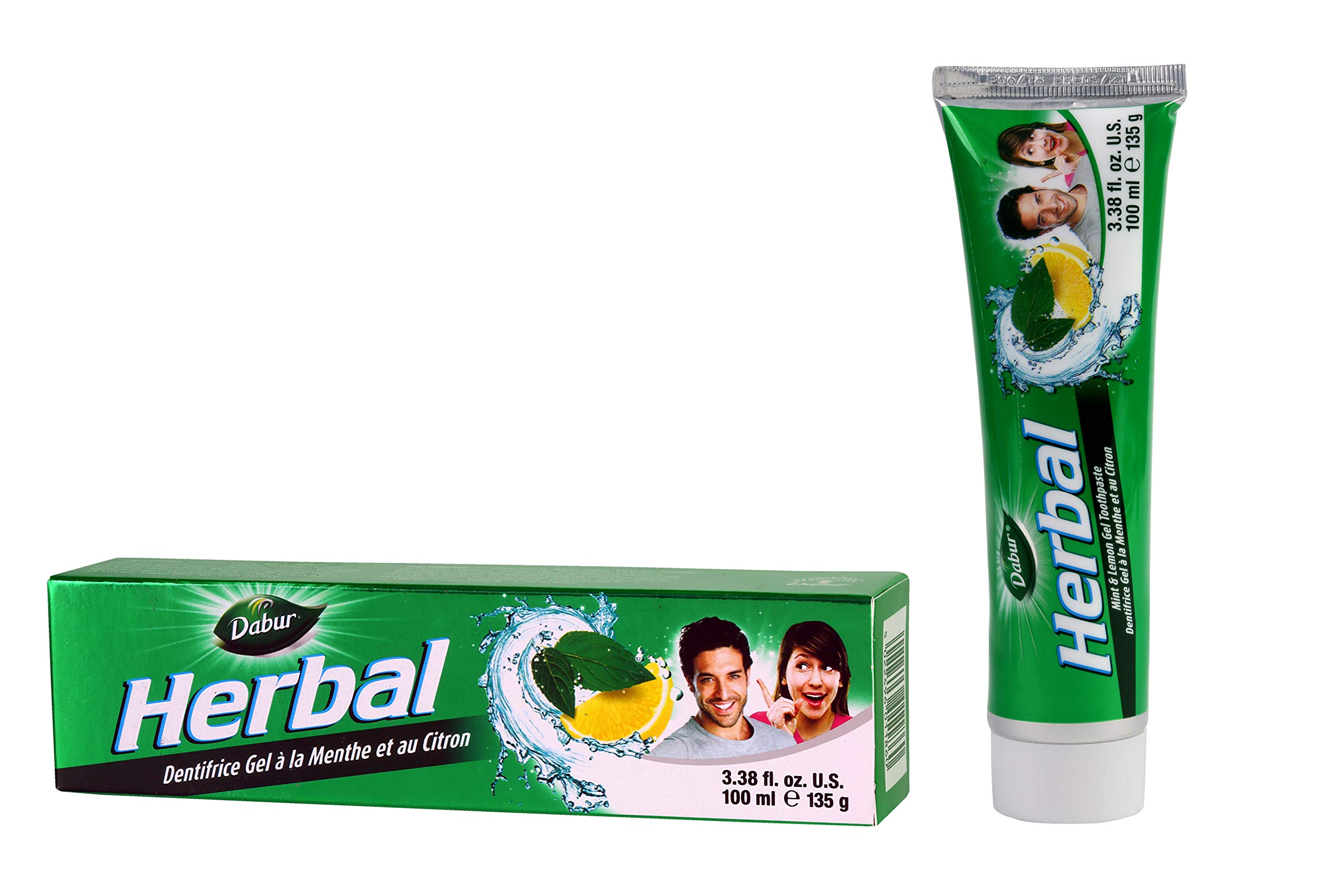 Dabur Herbal Mint & Lemon Gel Toothpaste #58691 | Buy Online @ DesiClik ...