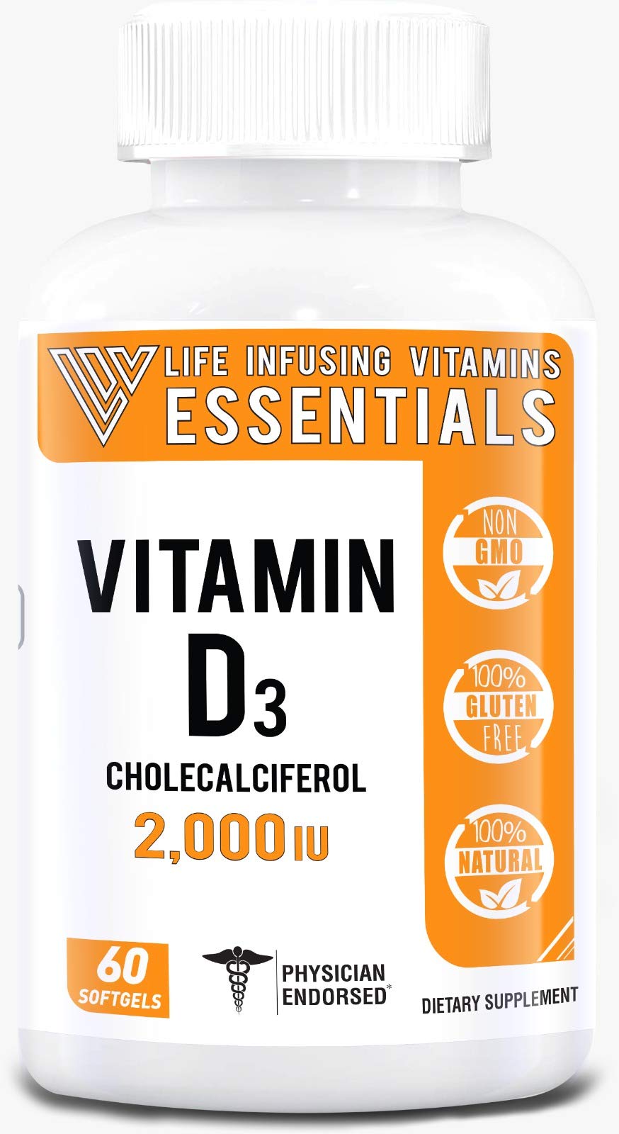 LIV Vitamin D3 2000IU Immunity Boost Non GMO Made In USA 49356   61bc358aed6c55c860598a03a863fb7d3a9c44f876c7f00d46528170e9135be1 