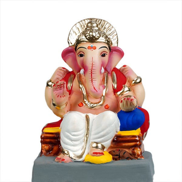 Marble Ganesh Statue For Home Mandir/Temple/Office-ganesh idols For  Home-Golden Dhoti Ganesha-Ganpati Murti Sculptures-Lord ganesha Statue