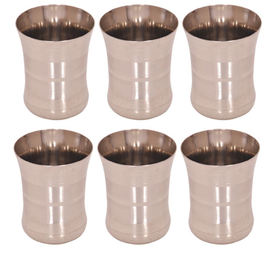 Stainless Steel Tumblers 16 oz - Set of 6 Stackable Tumbler Cups