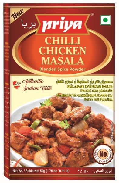 Priya Chilli Chicken Masala 50 gm #43671 | Buy Indian Spices Online