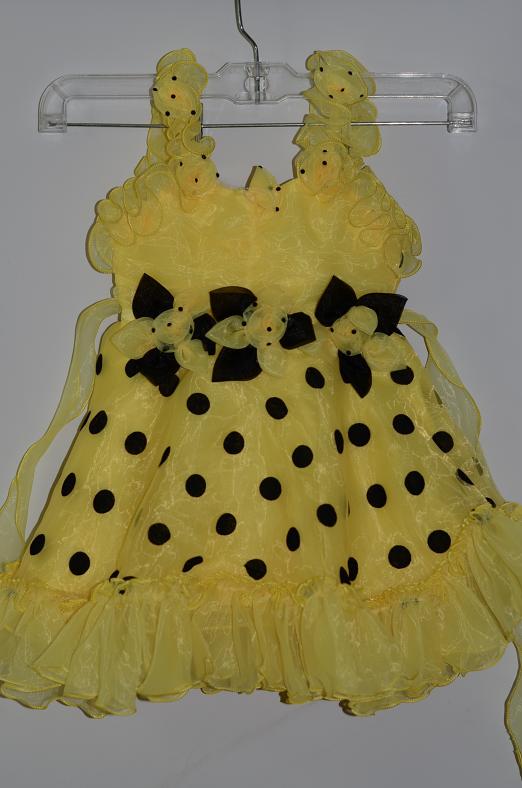 lemon yellow dress for baby girl