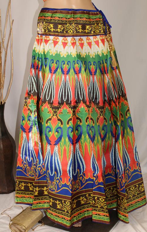 Bright Printed Fancy Long Gypsy Skirt #37359 | DesiClik.com, USA