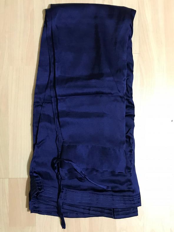 Women's Satin Petticoat Saree Underskirt Sari (Navy Blue)