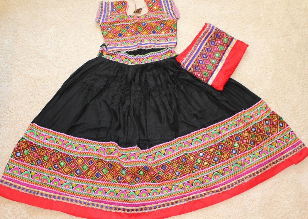 black garba dress