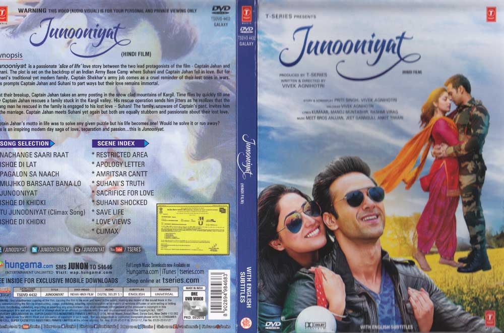 Junooniyat Hindi Film DVD ROMANTIC BOLLYWOOD FILM 25614 Buy