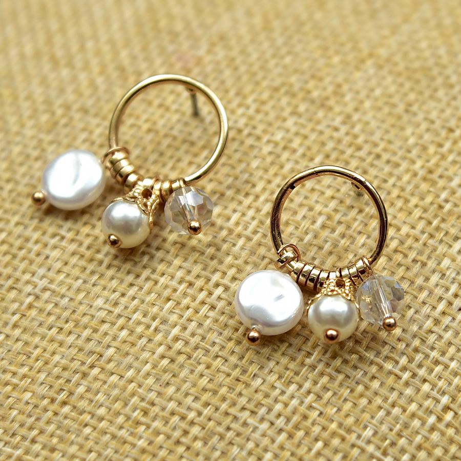 Elegant Pearl and Crystal Beads Earrings #42509 | Buy Fashion Earrings ...