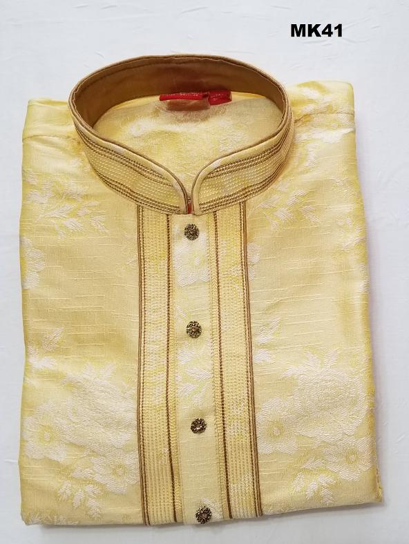 Yellow kurta pajama discount design