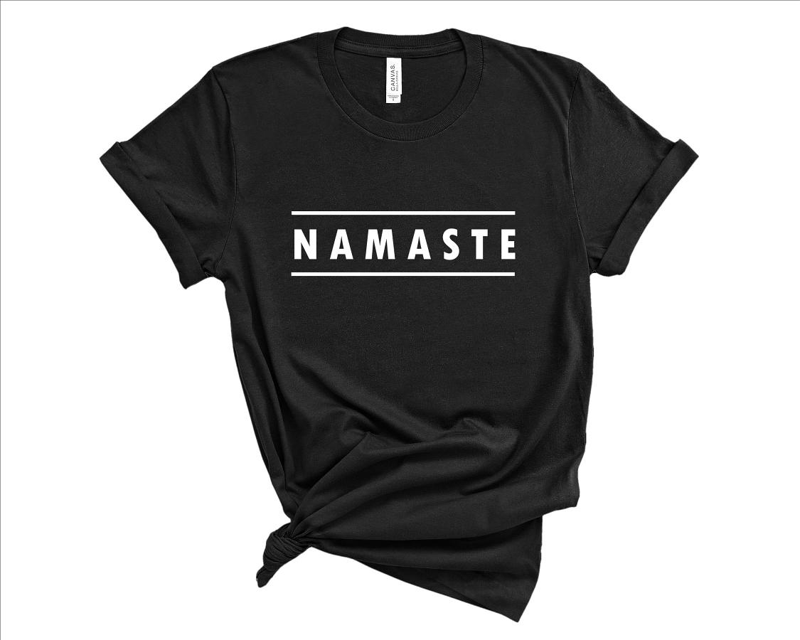 Namaste Text Unisex T-shirt #52064 | Buy Men Top Online