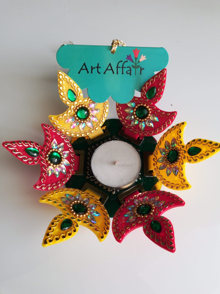 Rangoli w/ Diya Holder for Diwali Decoration #44259 | DesiClik.com, USA