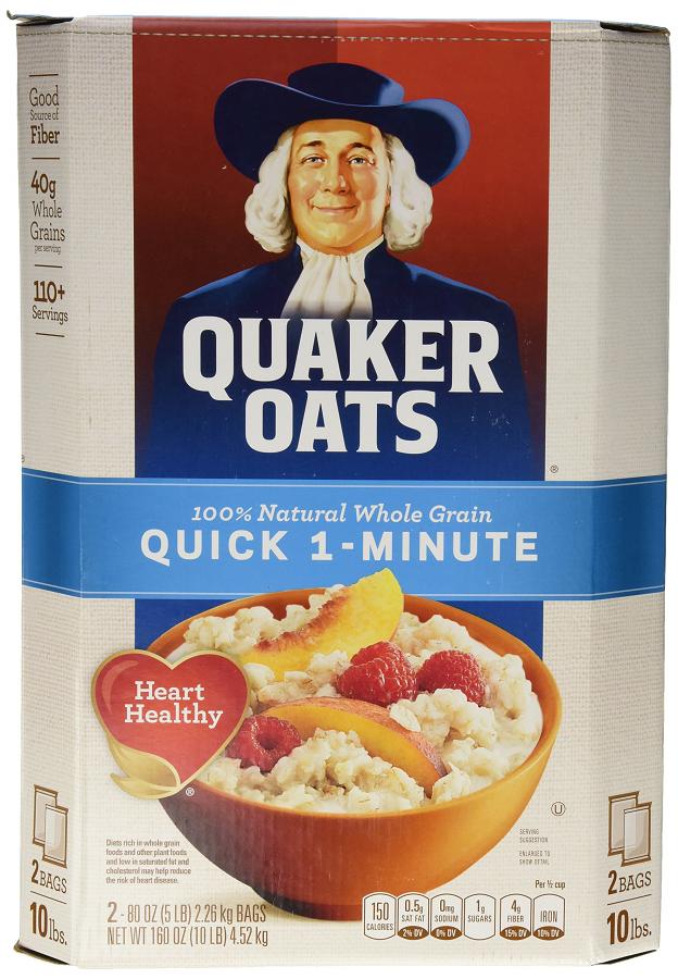 Quaker Oats - quick 1-minute oats 2 x 5 lbs bags #46689 | Buy Biscuits ...