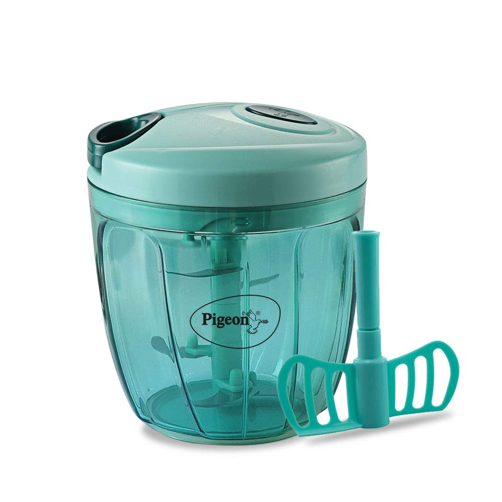 Pigeon by Stovekraft New Handy Mini Plastic Chopper with 3 Blades, Green  (BPA FREE)