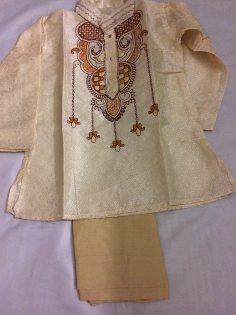 Baby Boy Traditional Cream Kurta Pajama Dress, INDIAN OUTFIT ONLINE