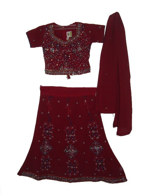 Maroon velvet Lehenga - SHKK-719 — Shehrnaz | Kids designer dresses, Kids  dress, Wedding dresses for kids