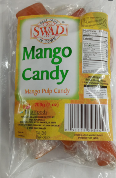 Swad Mango Pulp Candy 7oz(200g) #51587 | Buy Indian Grocery Online