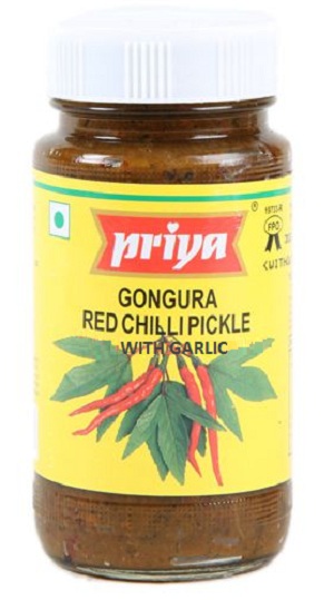 Priya Gongura Red Chili Pickle W/ Garlic 300 G #32519 | Buy Priya ...