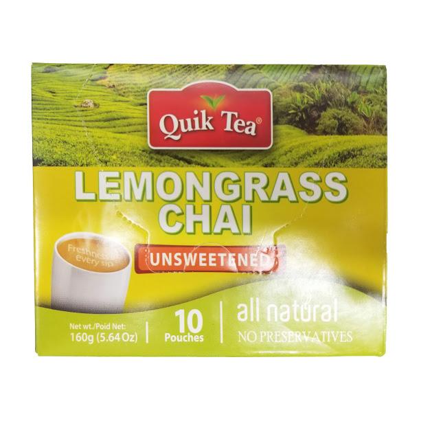 Quik Tea Lemongrass Chai Unsweetened 10 Pouches 160 Gm 37664 Buy Indian Tea Online 