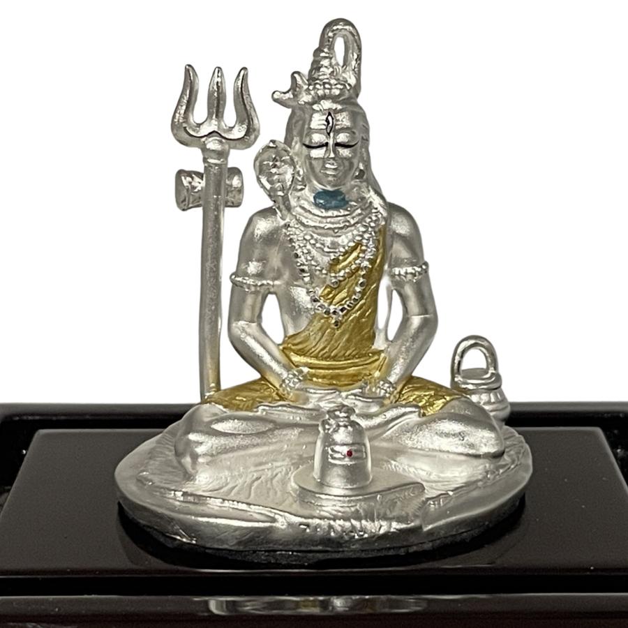 Ghar Saaz Gold Leaf Marble Lord Shiva God Idol Murti Statue Idols Scul –  Ghar Saaj