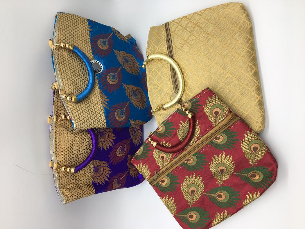 Megastores - Khamir's Traditional Hand Weaved Blue Pouch of Recycled Hand  Woven Plastic