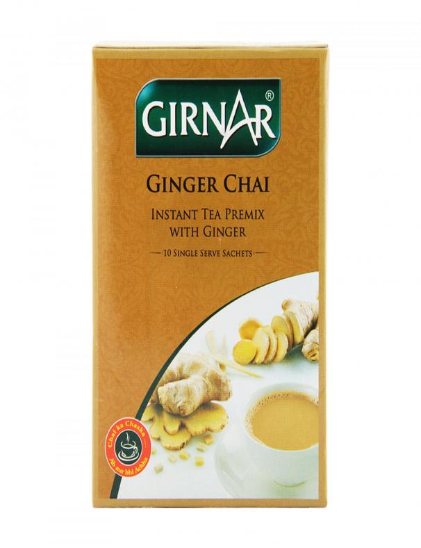 Girnar Ginger Chai 10 Sachets 220 G #32471 | DesiClik.com, USA